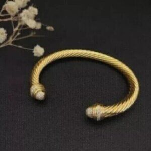 David Yurman Gold Cable Bracelet 7mm